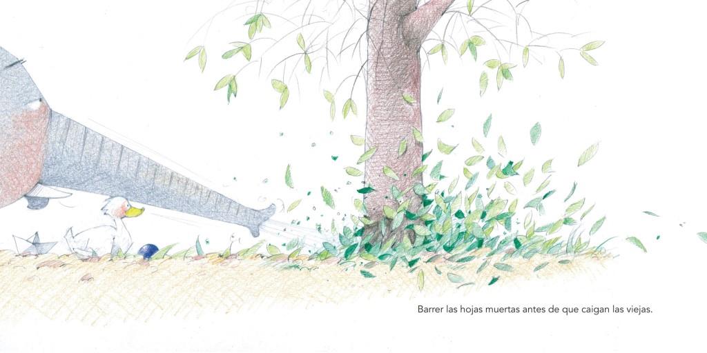 ¿Qué hace un elefante bajo el manzano?